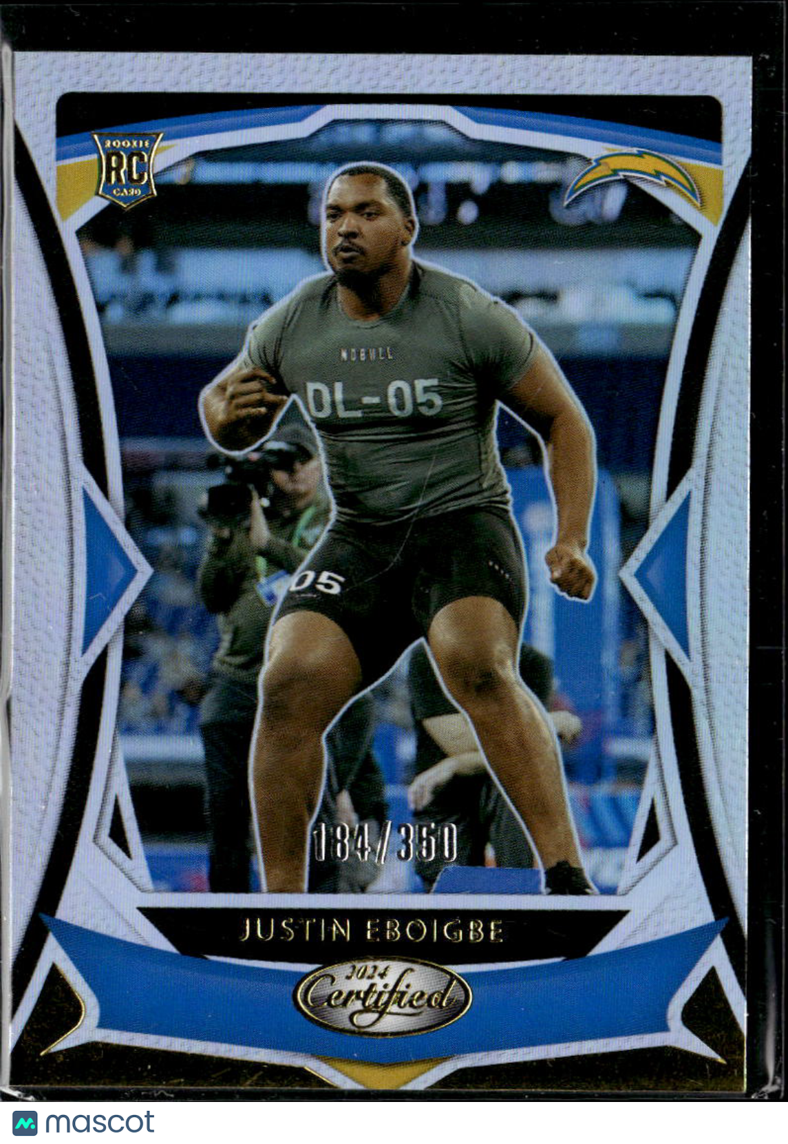 Justin Eboigbe 2024 Certified Mirror Silver Rookie RC /350 Los Angeles Chargers