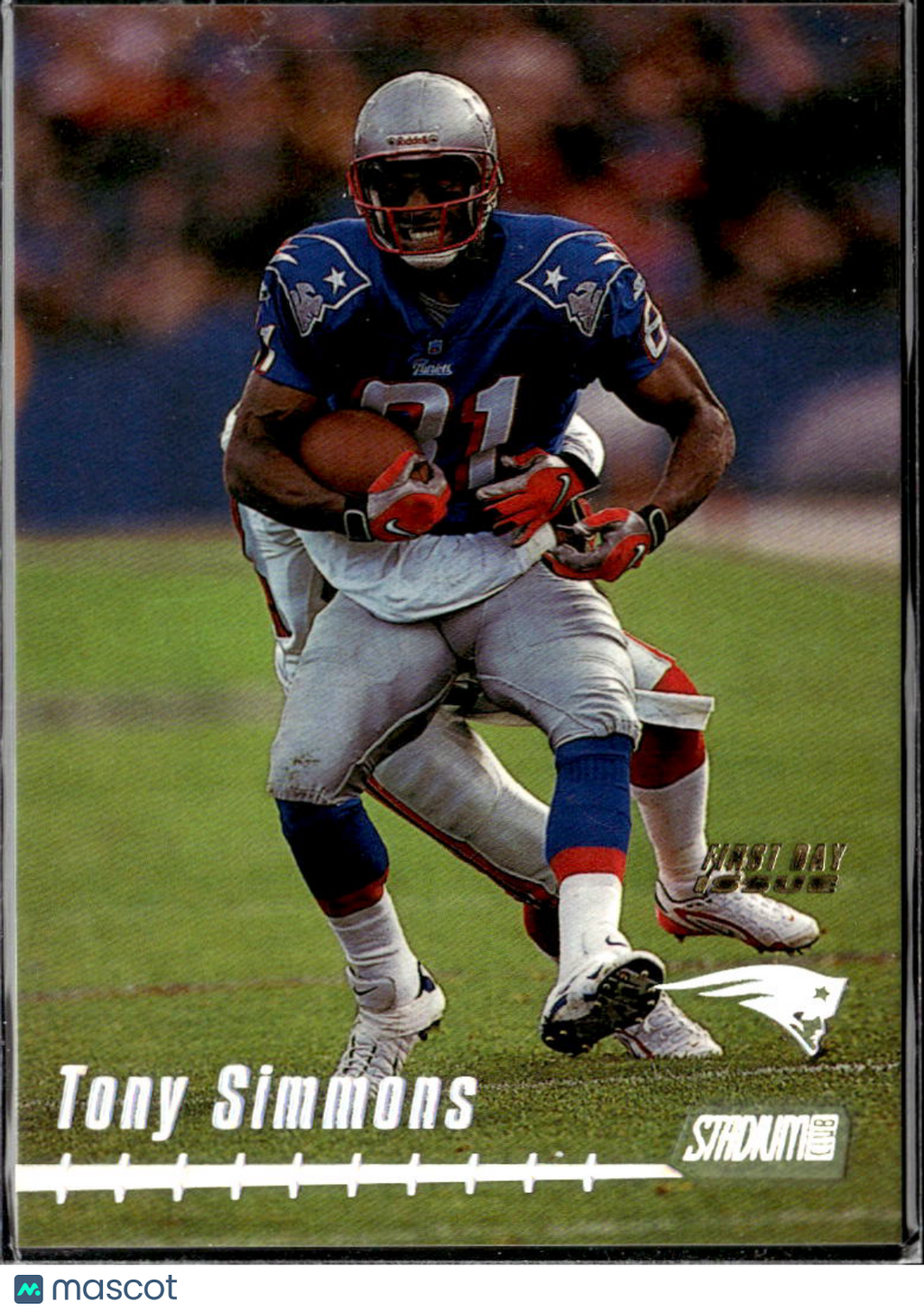 Tony Simmons 1999 Topps Stadium Club First Day Issue 48/150 New England Patriots