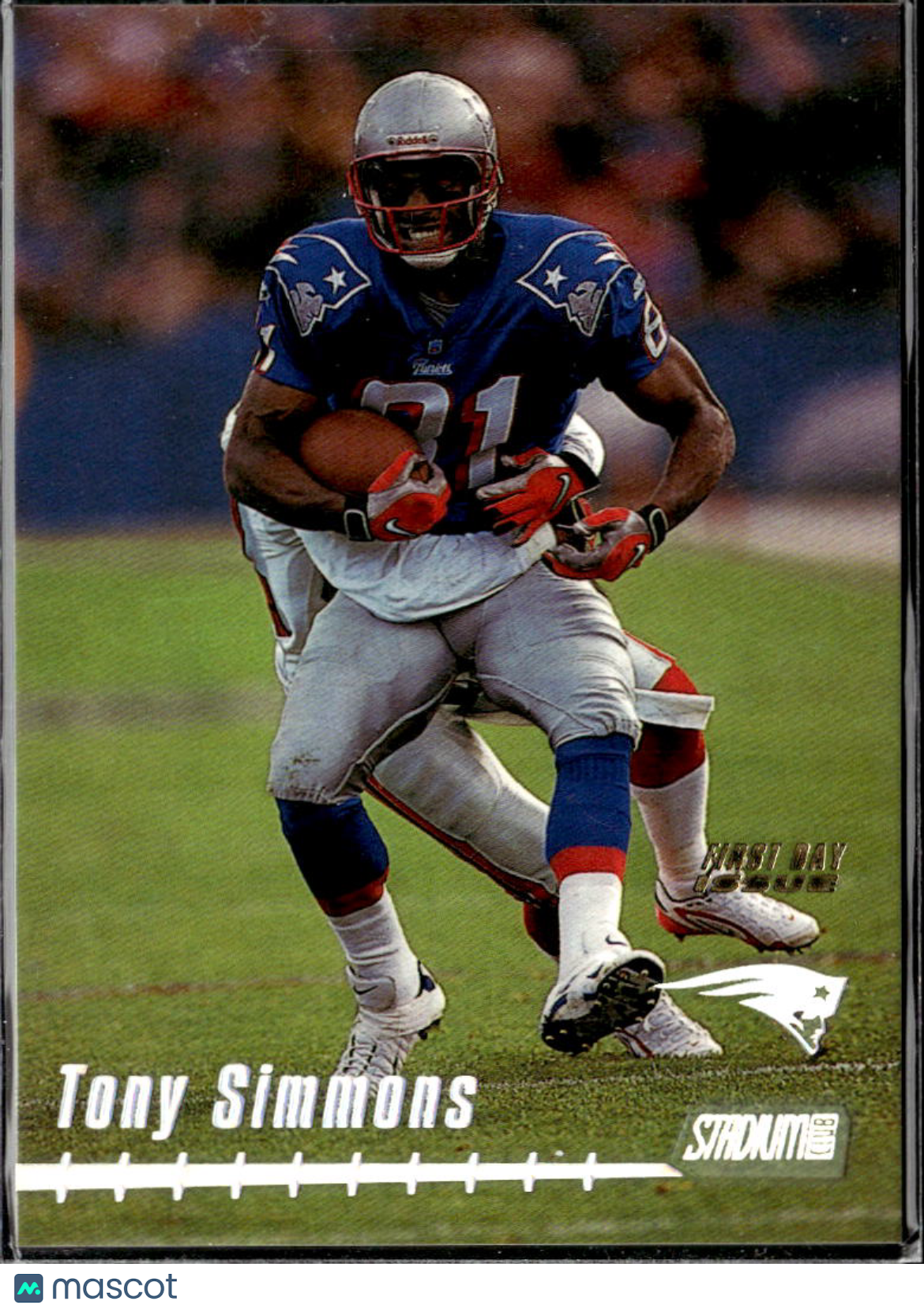 Tony Simmons 1999 Topps Stadium Club First Day Issue 48/150 New England Patriots