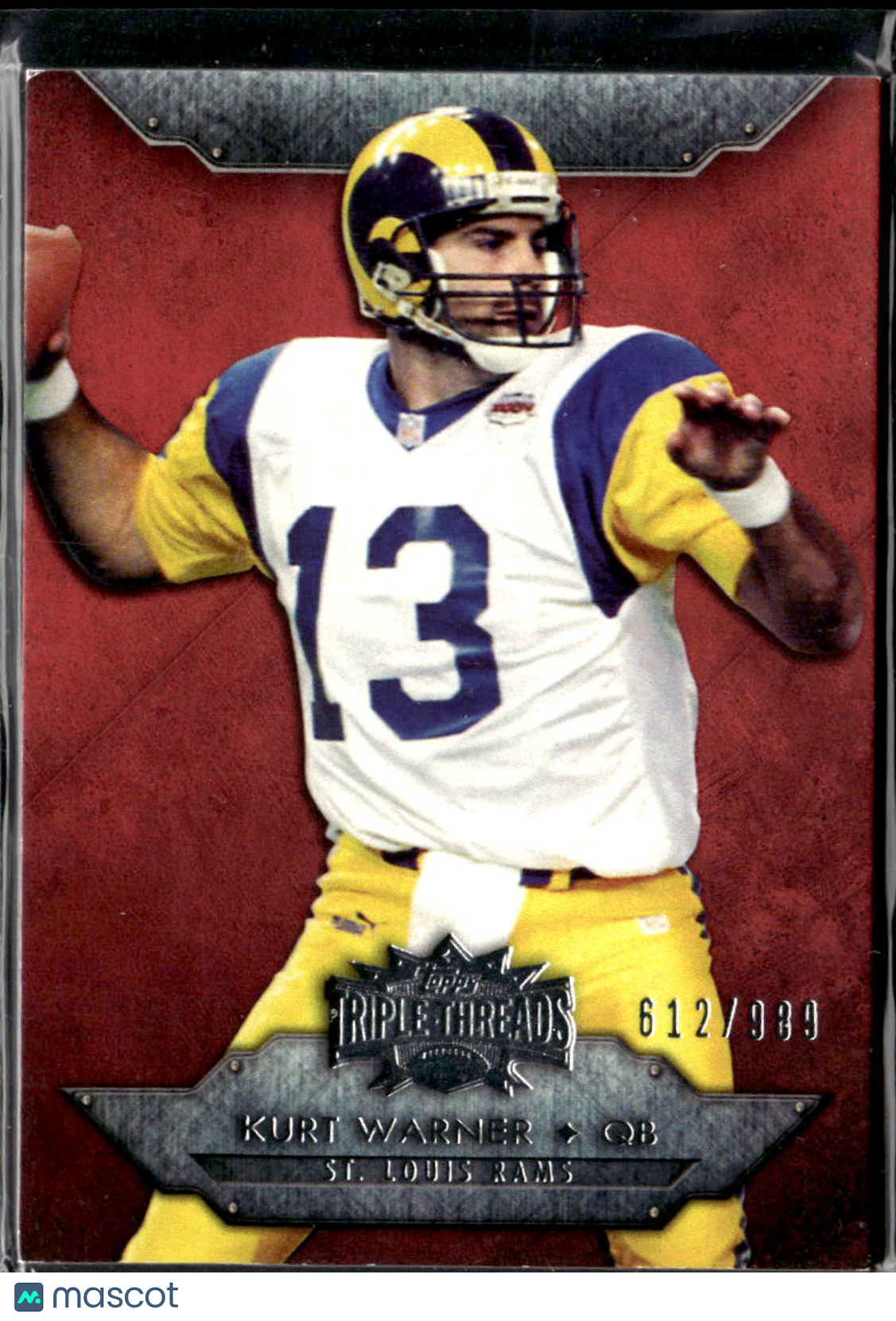 Kurt Warner 2012 Topps Triple Threads Red 612/989 St. Louis Rams