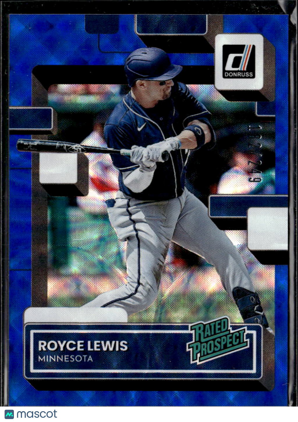 Royce Lewis 2022 Donruss Rated Rookie RC Blue /249 Minnesota Twins
