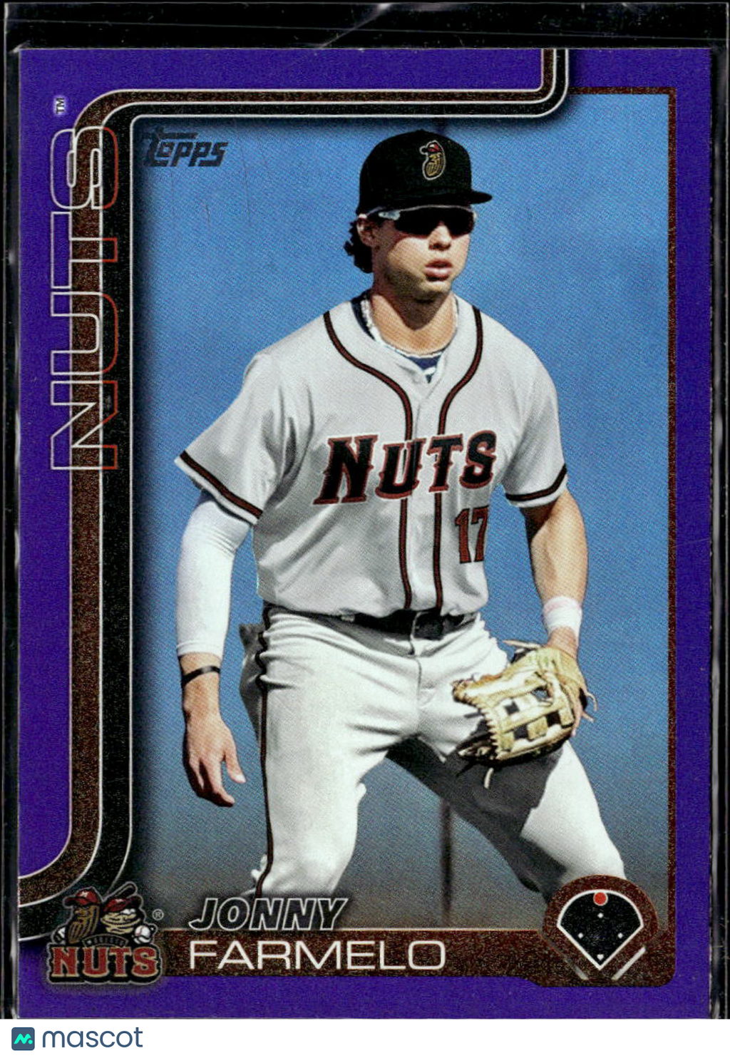 Jonny Farmelo 2025 Topps Pro Debut Purple RC 86/299 Modesto Nuts