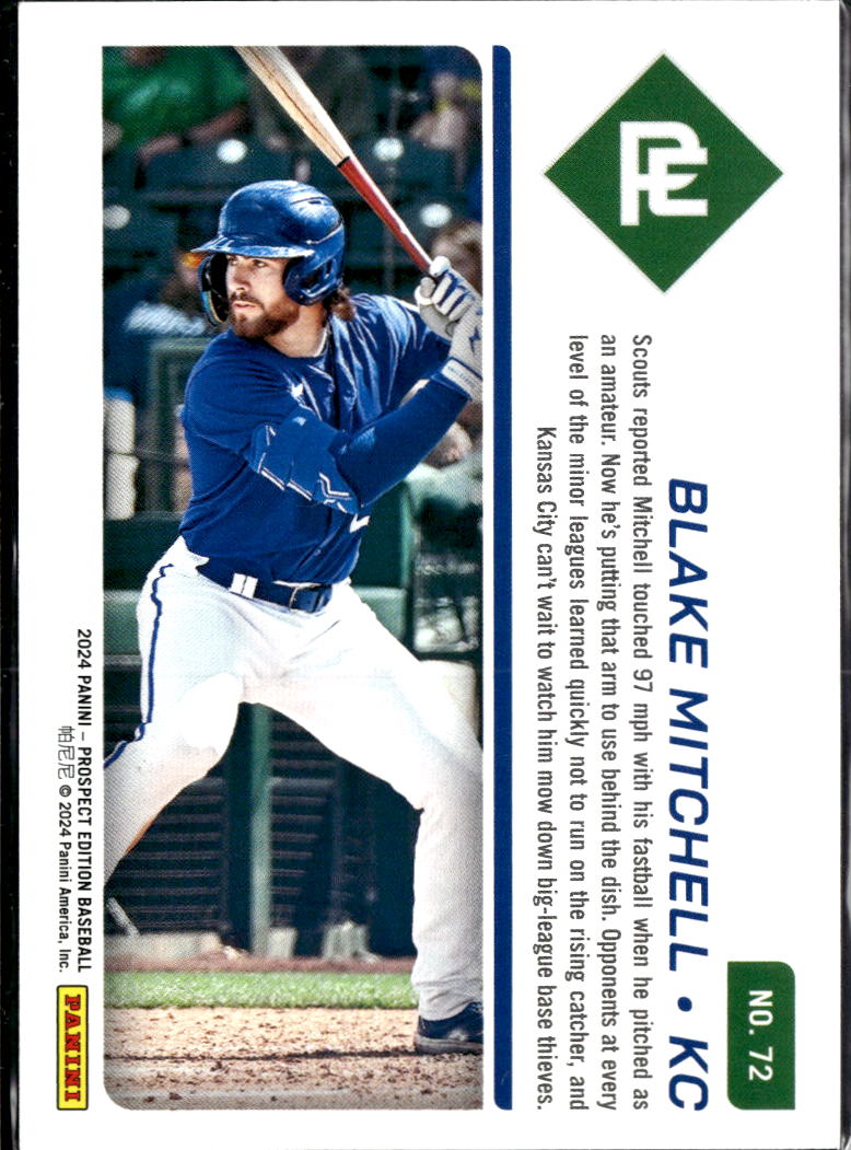 Blake Mitchell 2024 Panini Prospect Edition Pink 23/99 Kansas City Royals