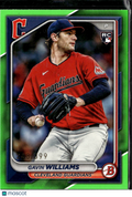 Gavin Williams 2024 Bowman RC Rookie Green /399 Cleveland Guardians