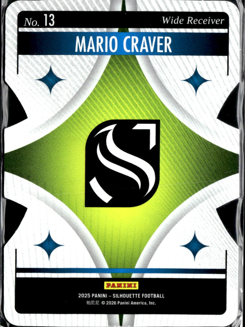 Mario Craver 2025 Silhouette Rookie RC Superstars Texas A&M
