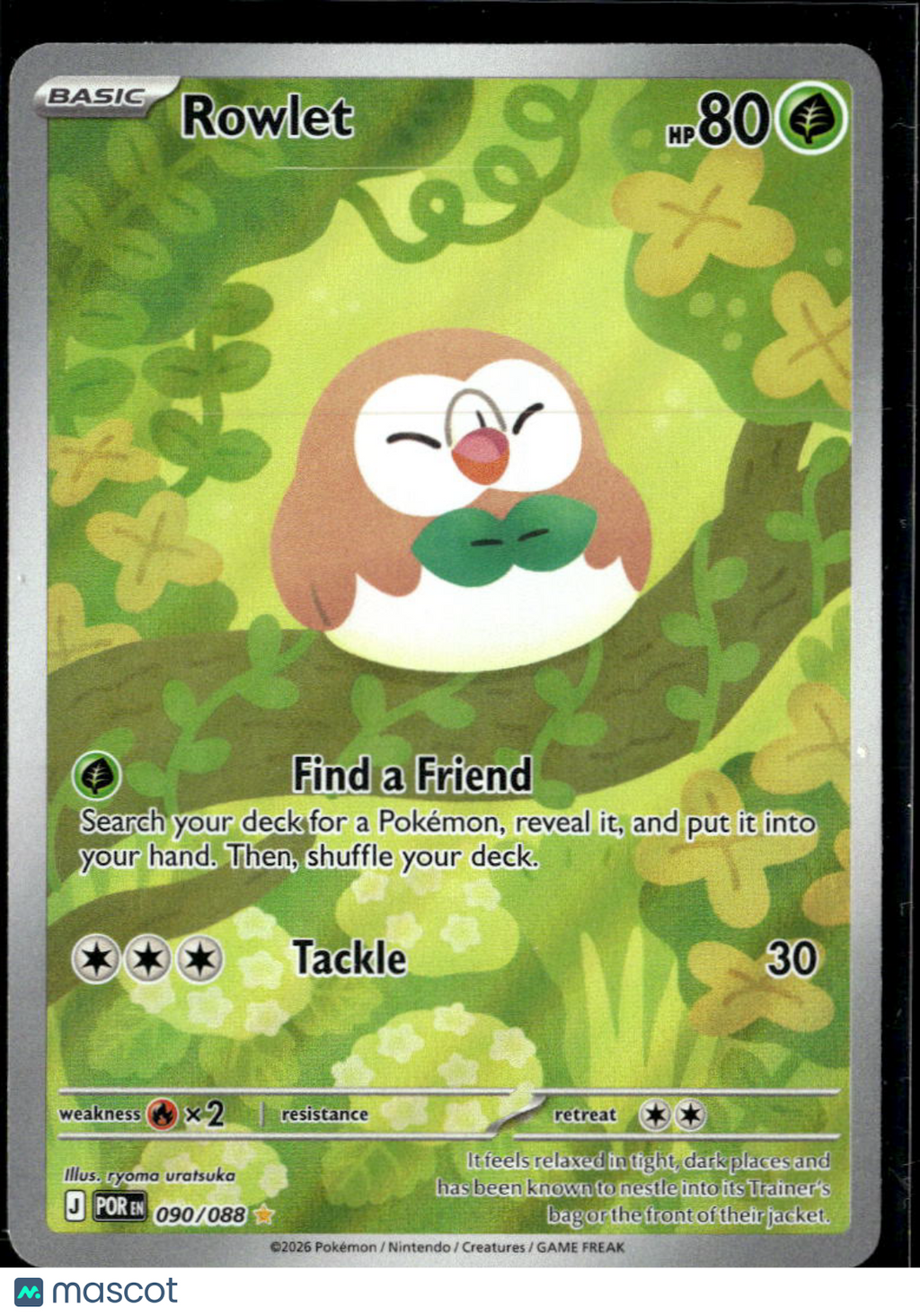 Rowlet 2026 Mega Evolution – Perfect Order Holo Secret Rare #90/88