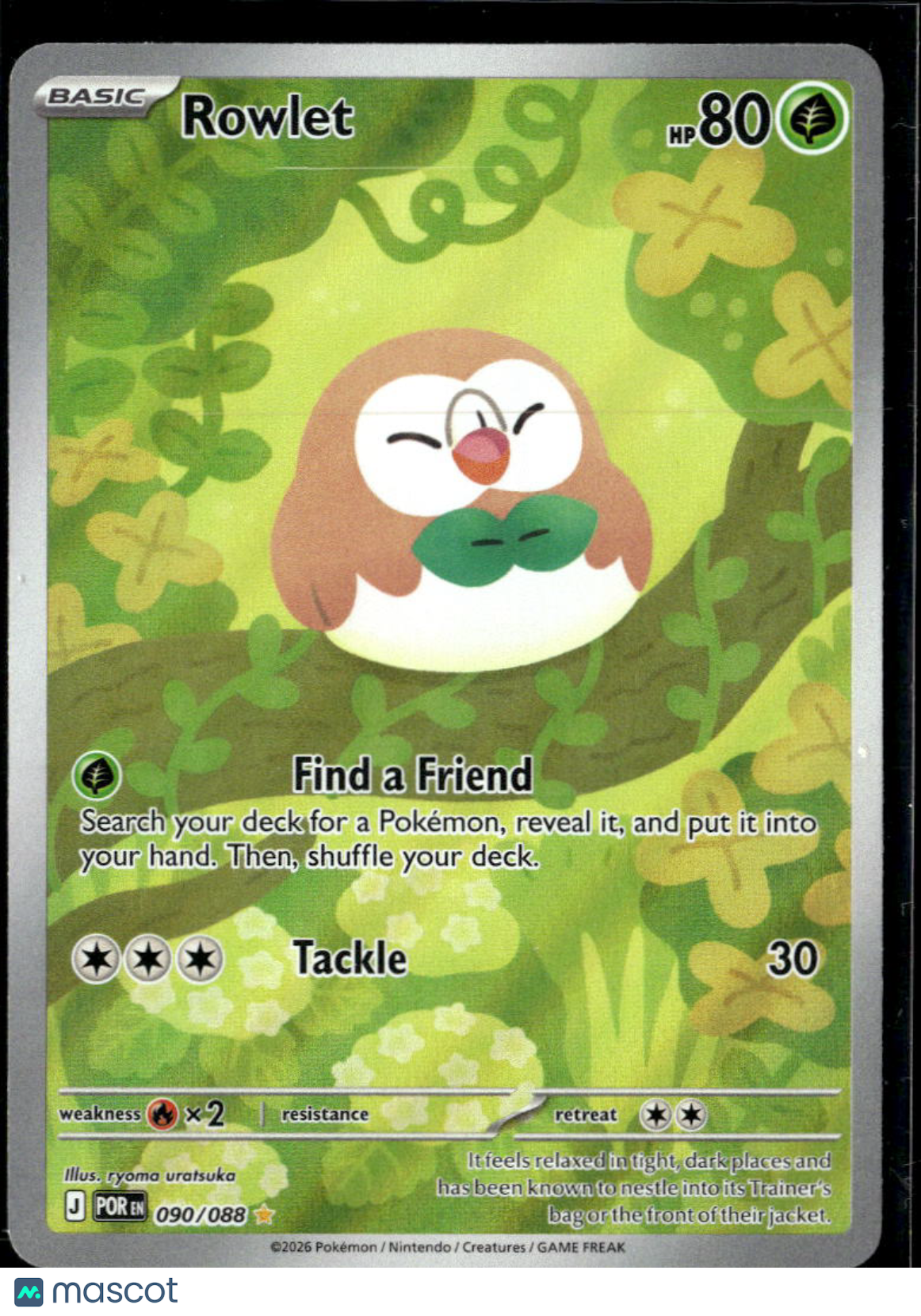 Rowlet 2026 Mega Evolution – Perfect Order Holo Secret Rare #90/88