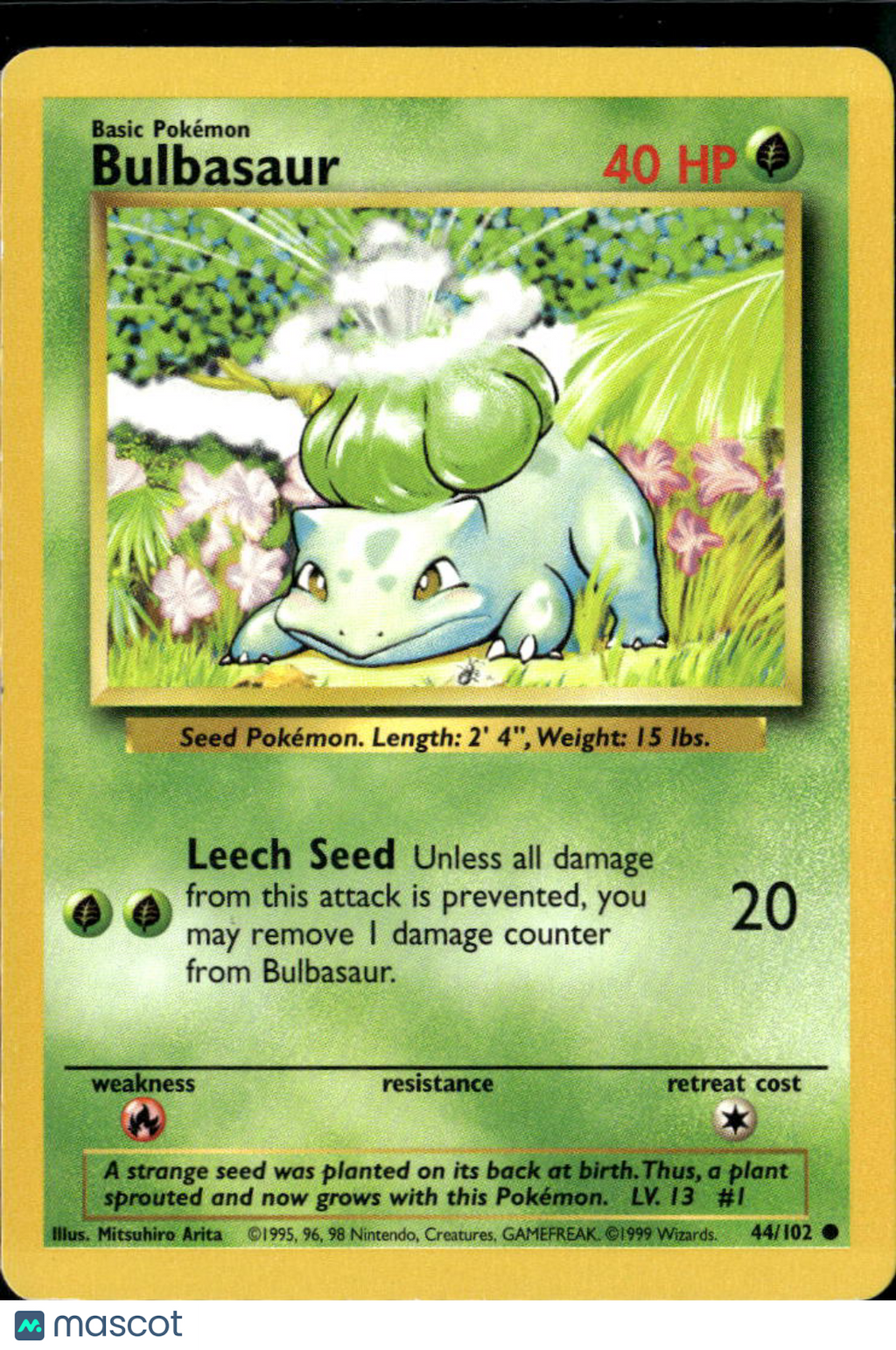 Bulbasaur 1999 Base Set #44/102
