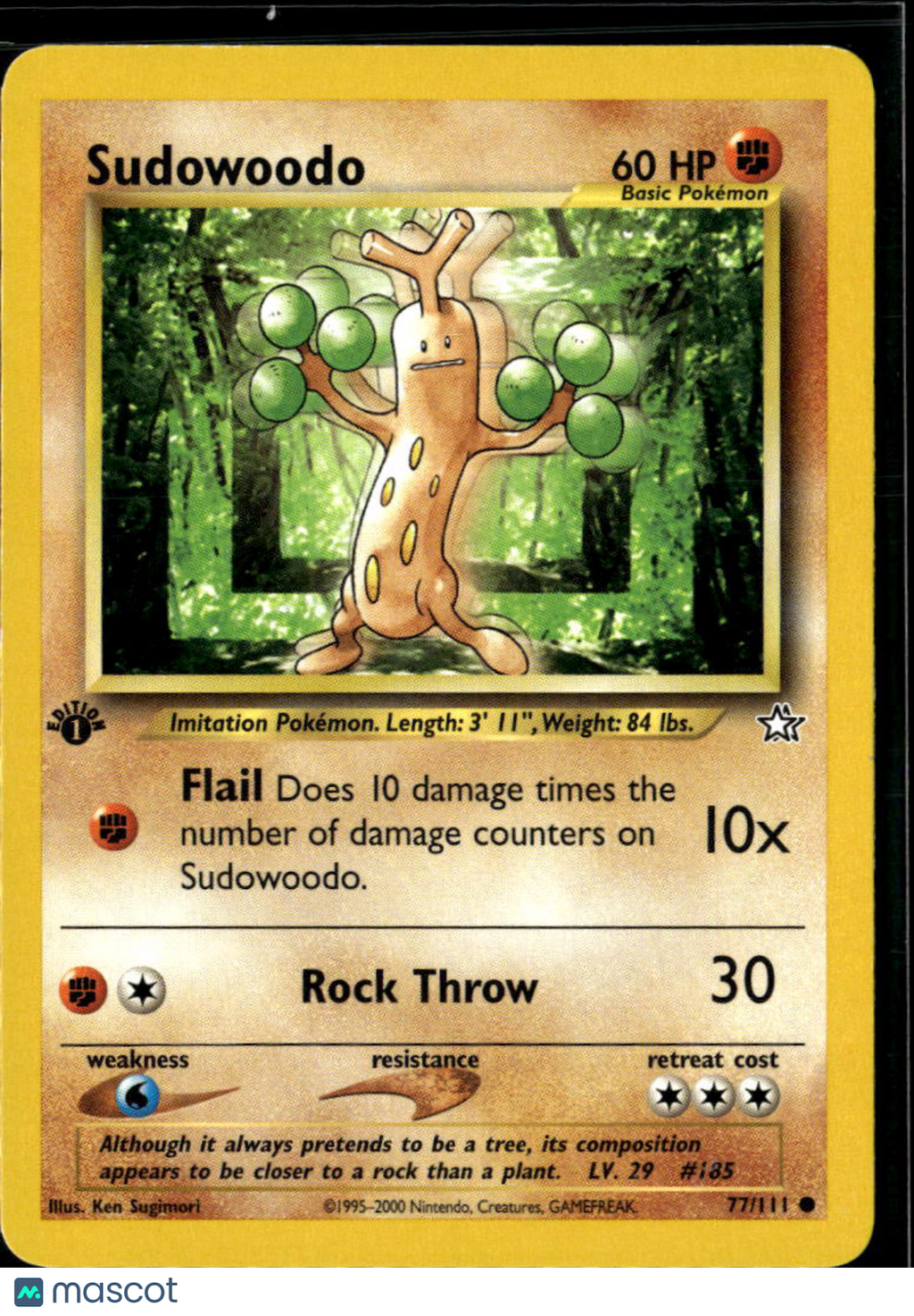Sudowoodo 2000 Neo Genesis 1st Edition #77/111