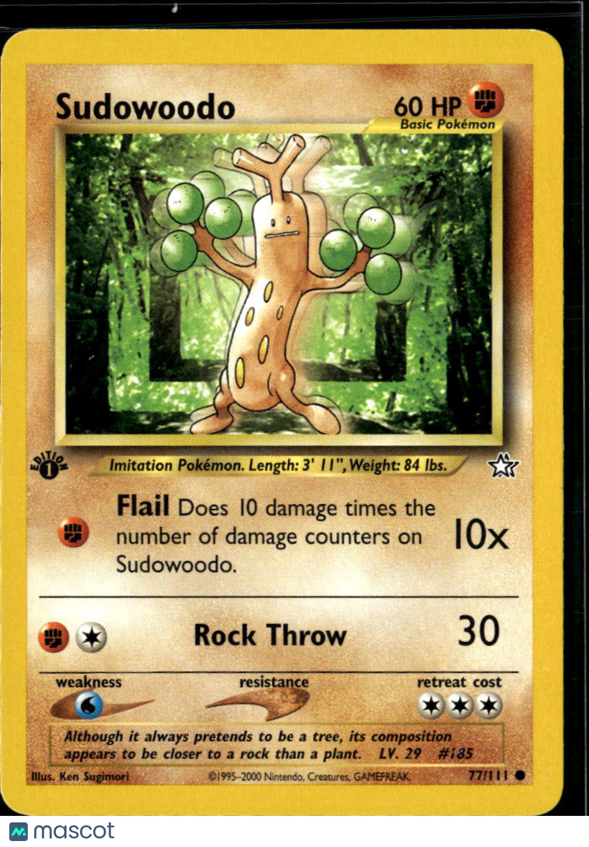 Sudowoodo 2000 Neo Genesis 1st Edition #77/111