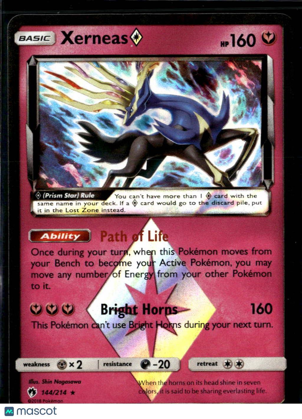 Xerneas ◇ 2018 Lost Thunder Holo Rare #144/214