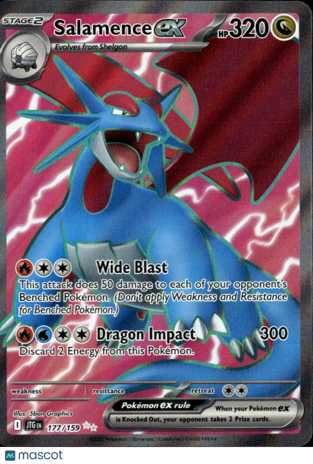 Salamence EX 2025 Journey Together Holo Secret Rare SR FA #177/159
