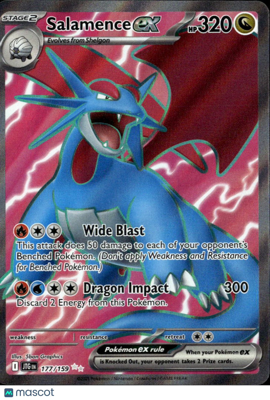 Salamence EX 2025 Journey Together Holo Secret Rare SR FA #177/159