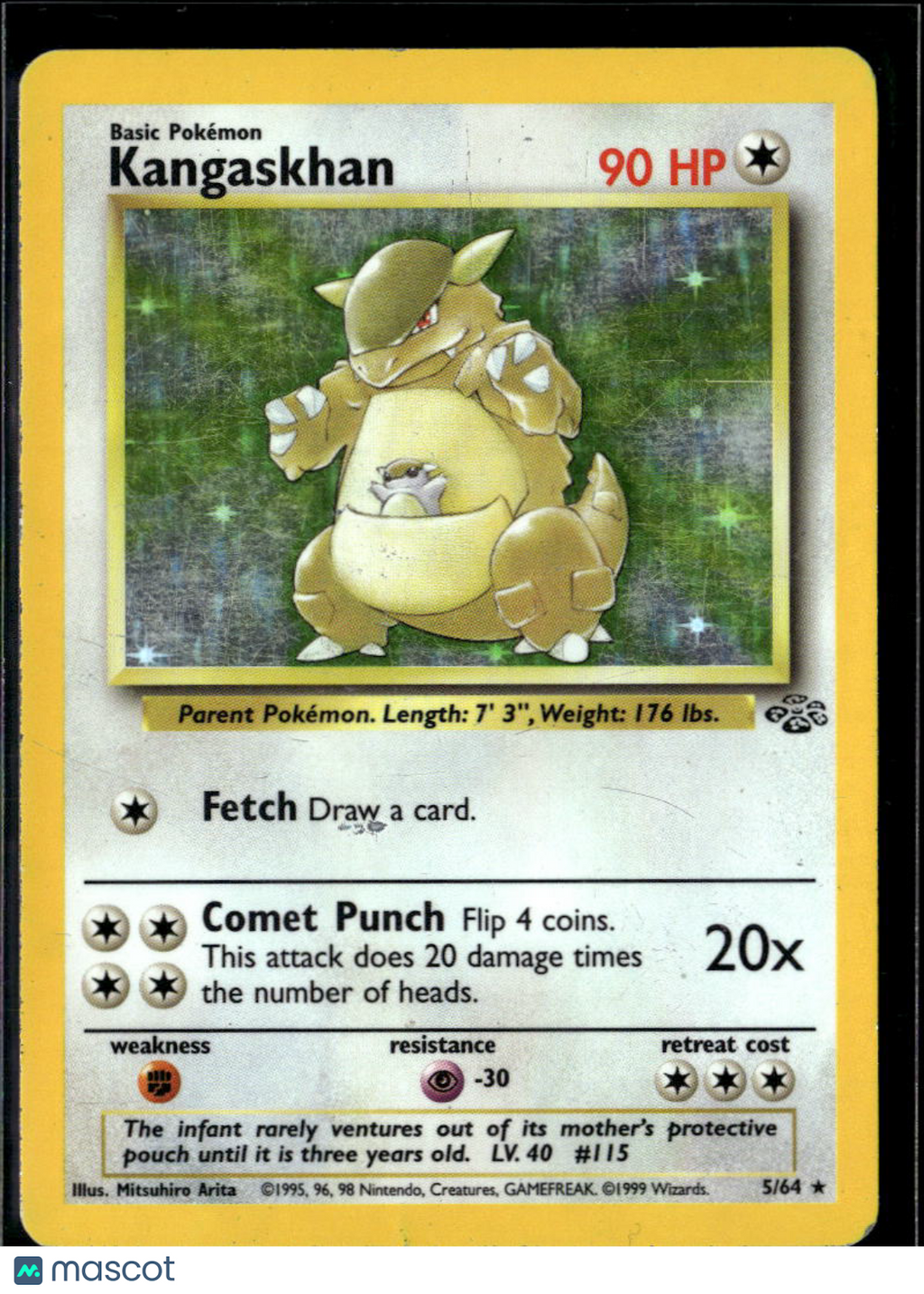 Kangaskhan 1999 Jungle Holo Rare #5/64