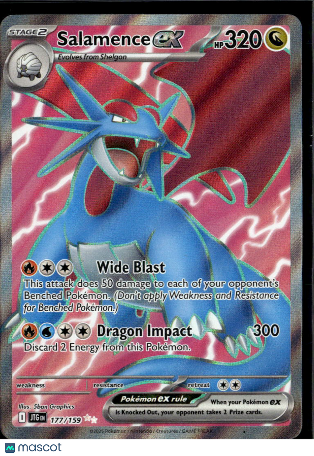 Salamence EX 2025 Journey Together Holo Secret Rare FA #177/159
