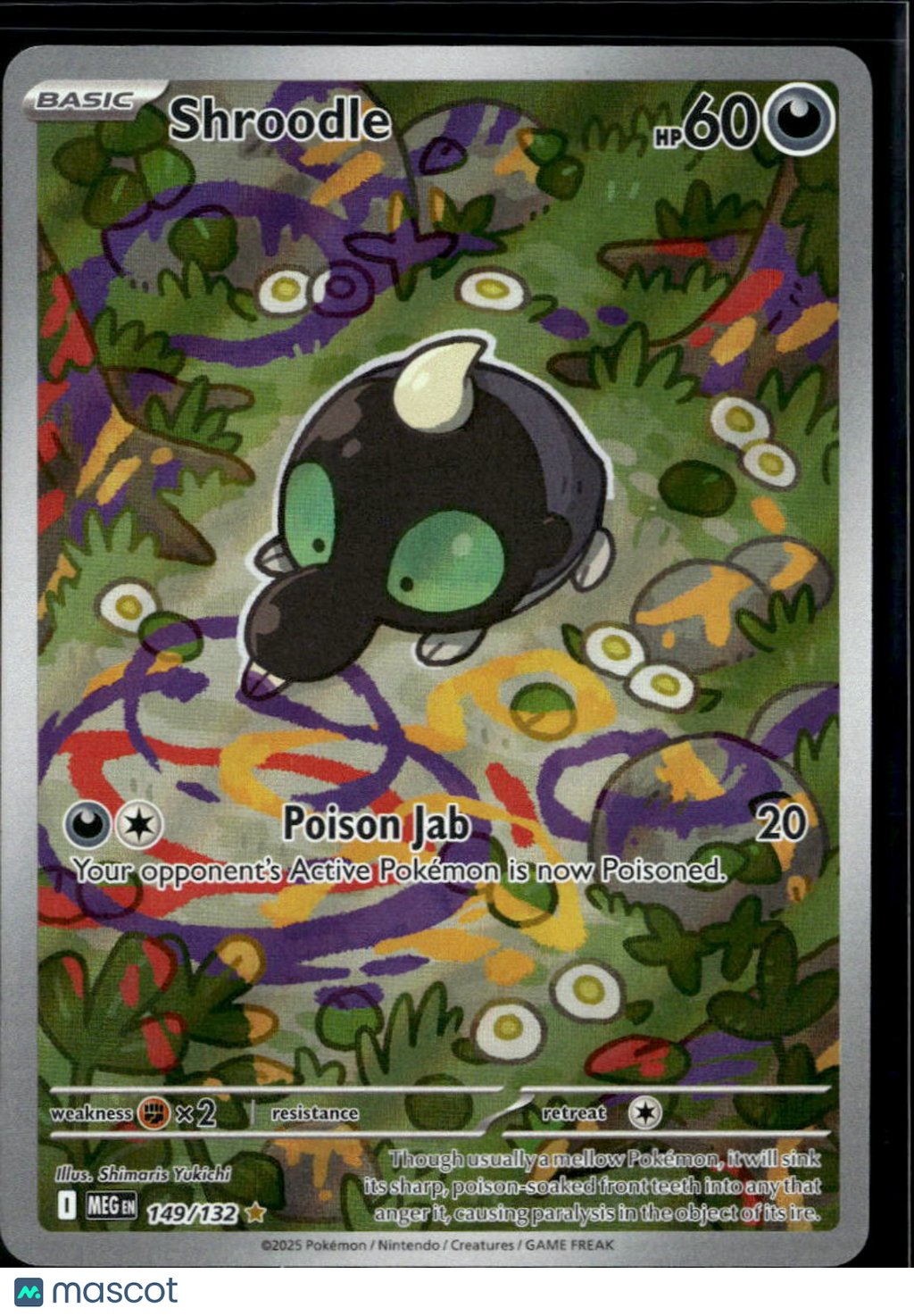 Shroodle 2025 Mega Evolution Holo Secret Rare #149/132