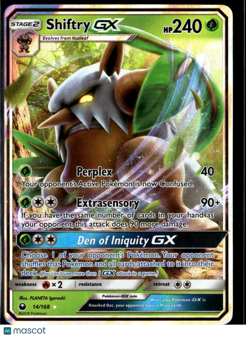 Shiftry GX 2018 Celestial Storm Holo Rare #14/168