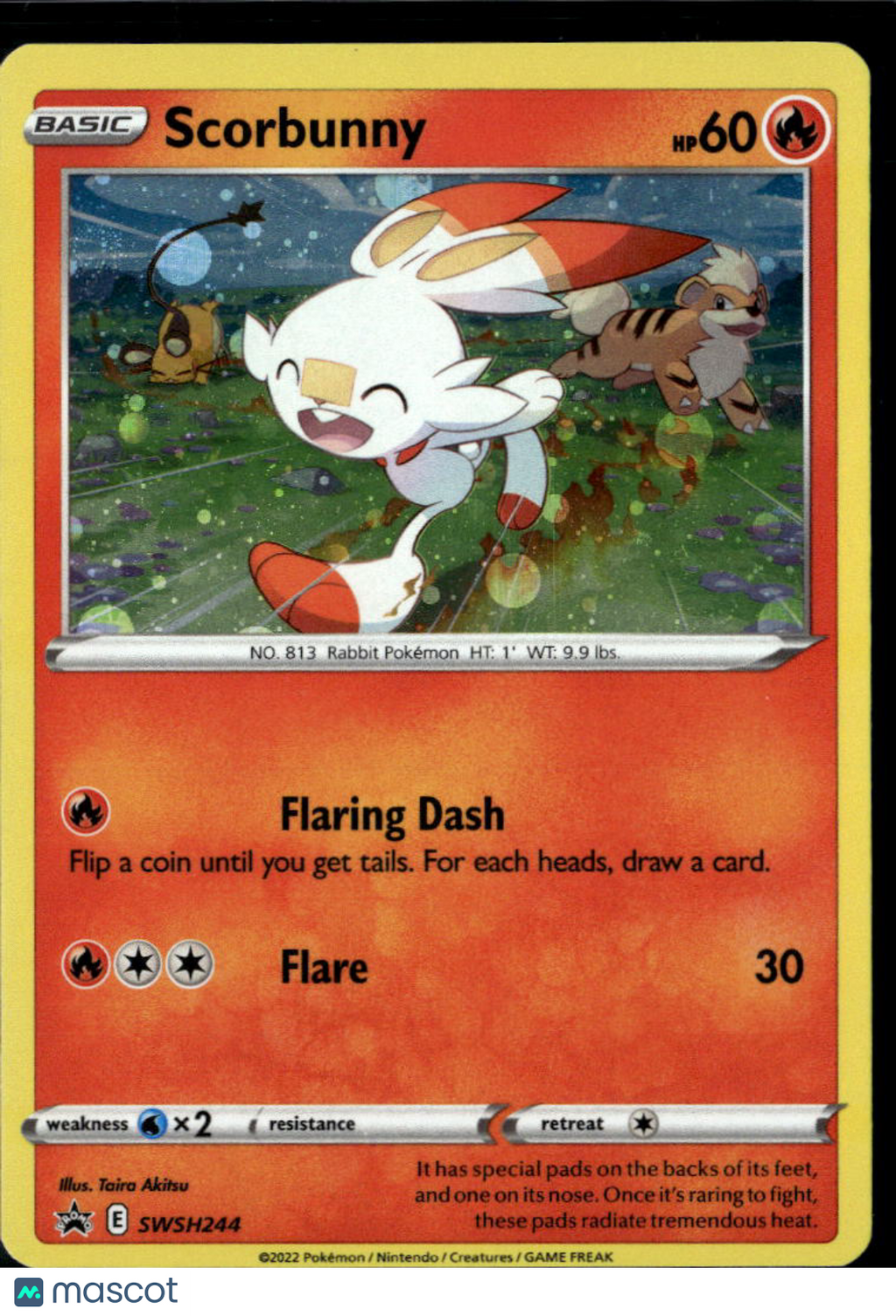 Scorbunny Sword & Shield Holo Black Star Promo #SWSH244