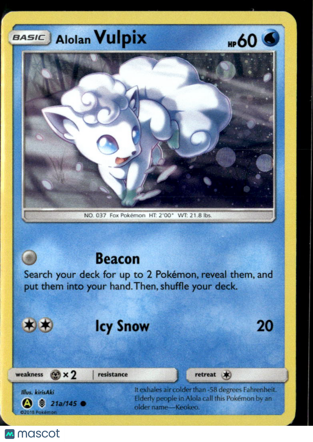 Alolan Vulpix 2017 Guardians Rising #21a/145