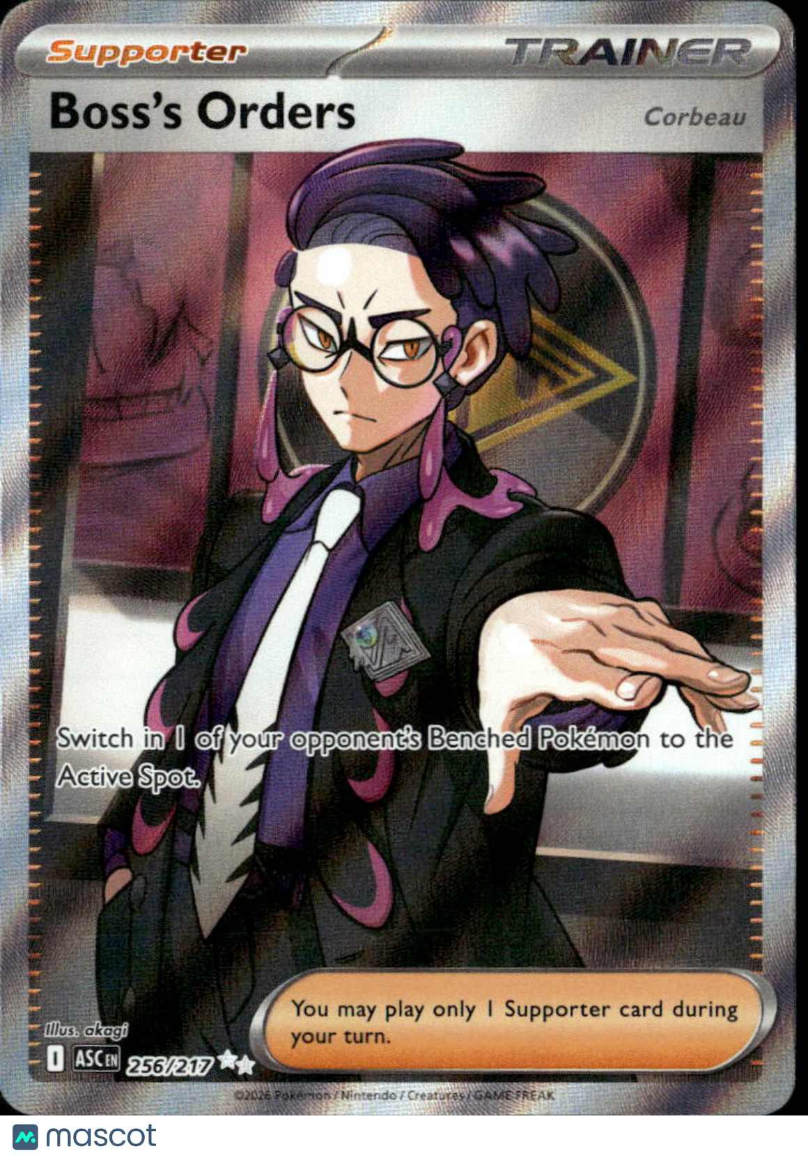 Boss's Orders 2026– Ascended Heroes Holo Secret Rare UR FA #256/217