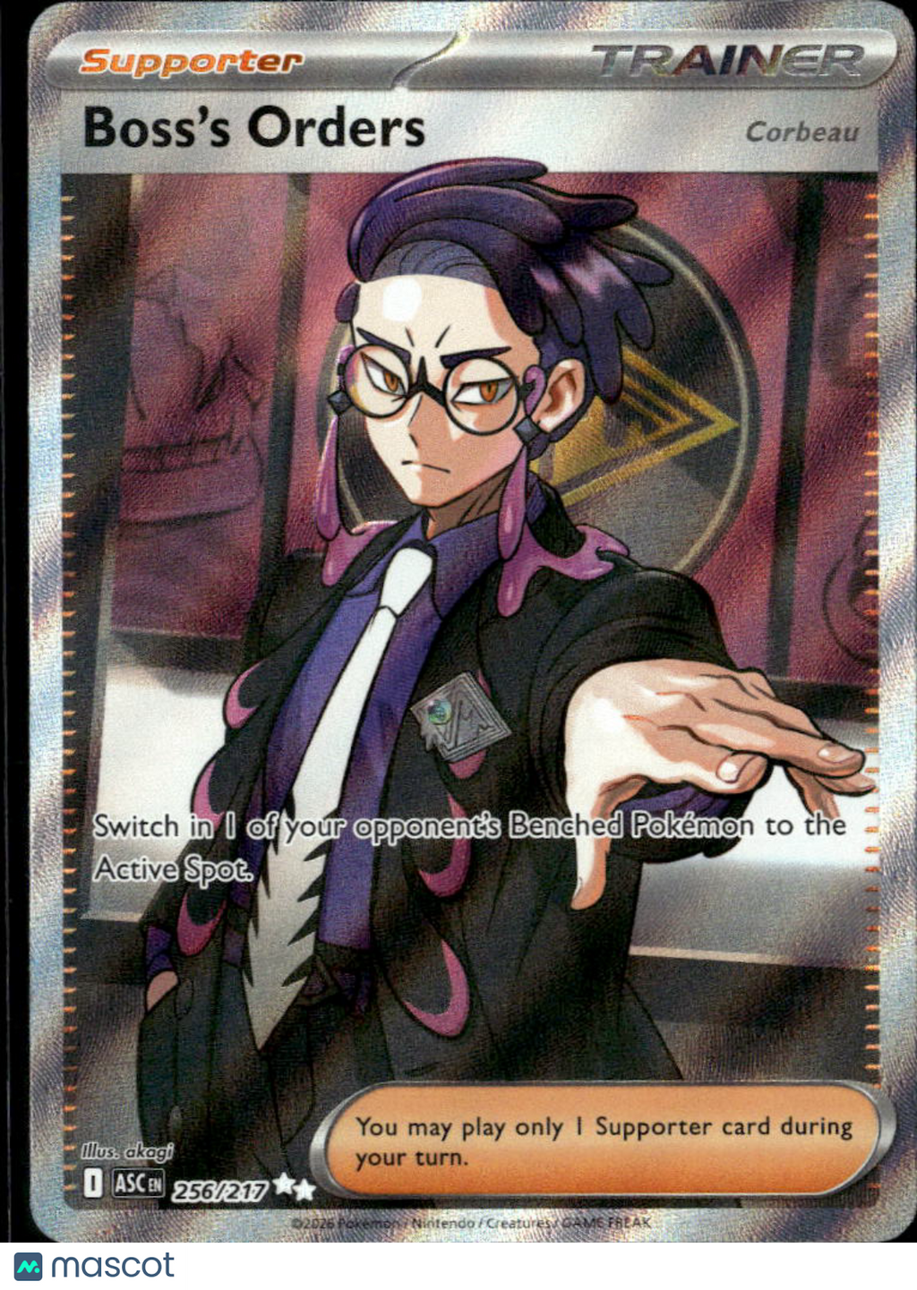 Boss's Orders 2026  – Ascended Heroes Holo Secret Rare FA SAR #256/217