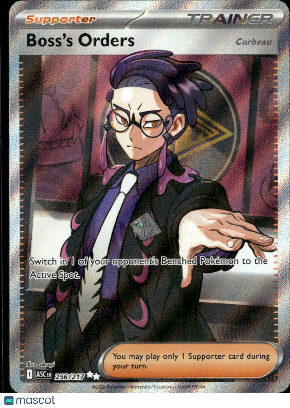 Boss's Orders 2026  – Ascended Heroes Holo Secret Rare FA SAR #256/217