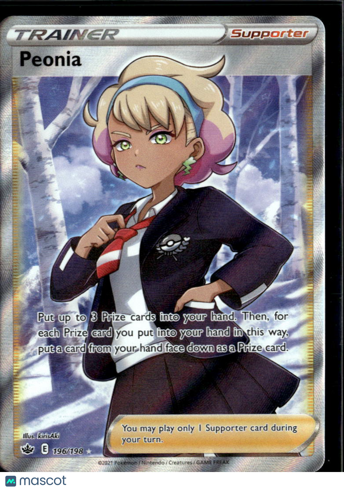 Peonia 2021 Chilling Reign Holo Ultra Rare FA #196/198