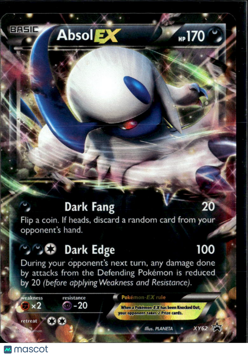 Absol EX 2015 XY Holo Black Star Promo FA #XY62