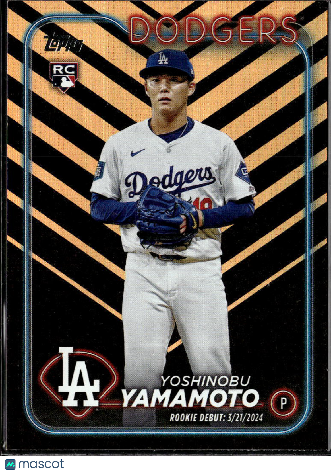 Yoshinobu Yamamoto 2024 Topps Rookie RC Holiday Foil Los Angeles Dodgers