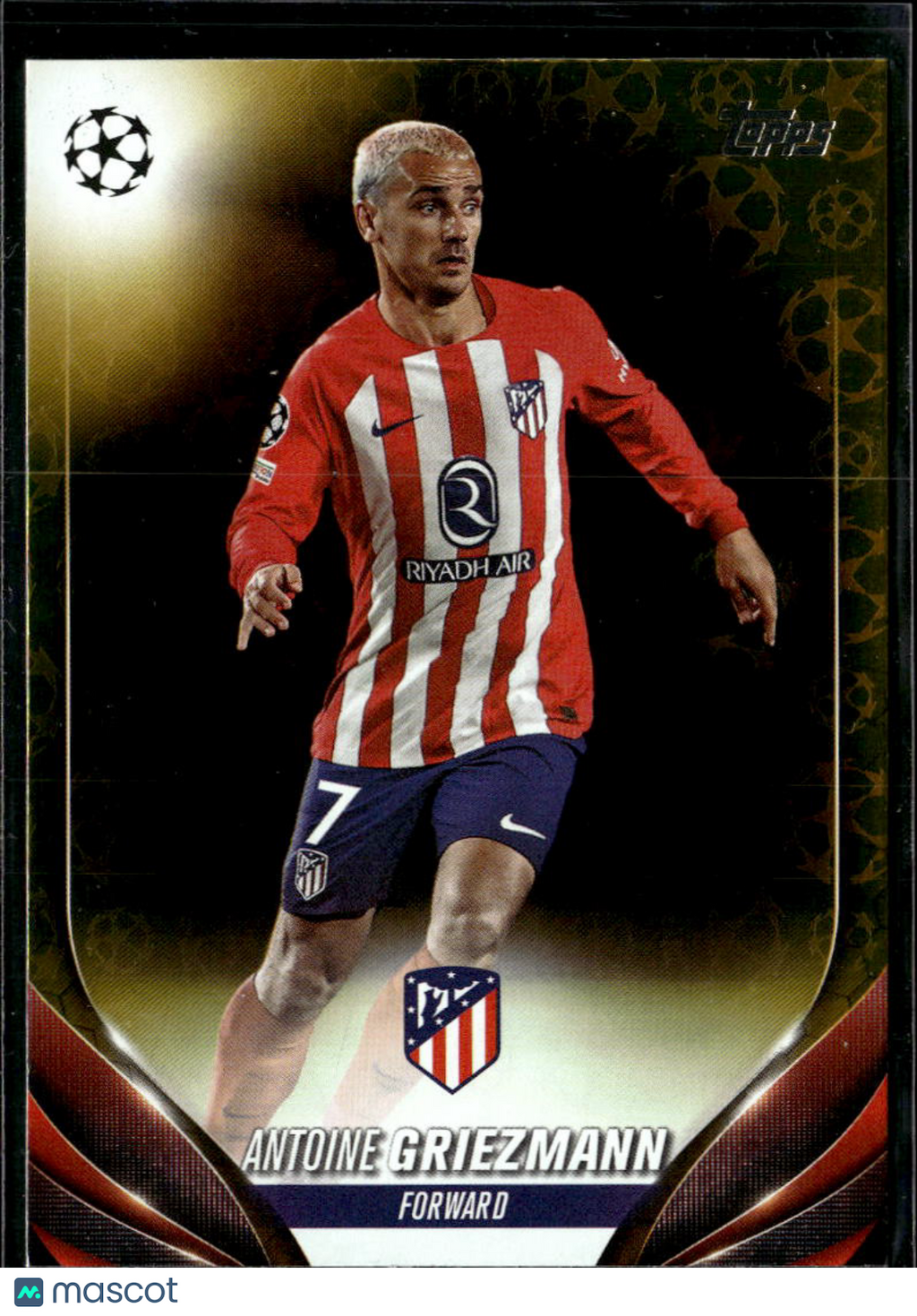 Antoine Griezmann 2024 Topps UEFA Champions Yellow Star Ball Atlético de Madrid