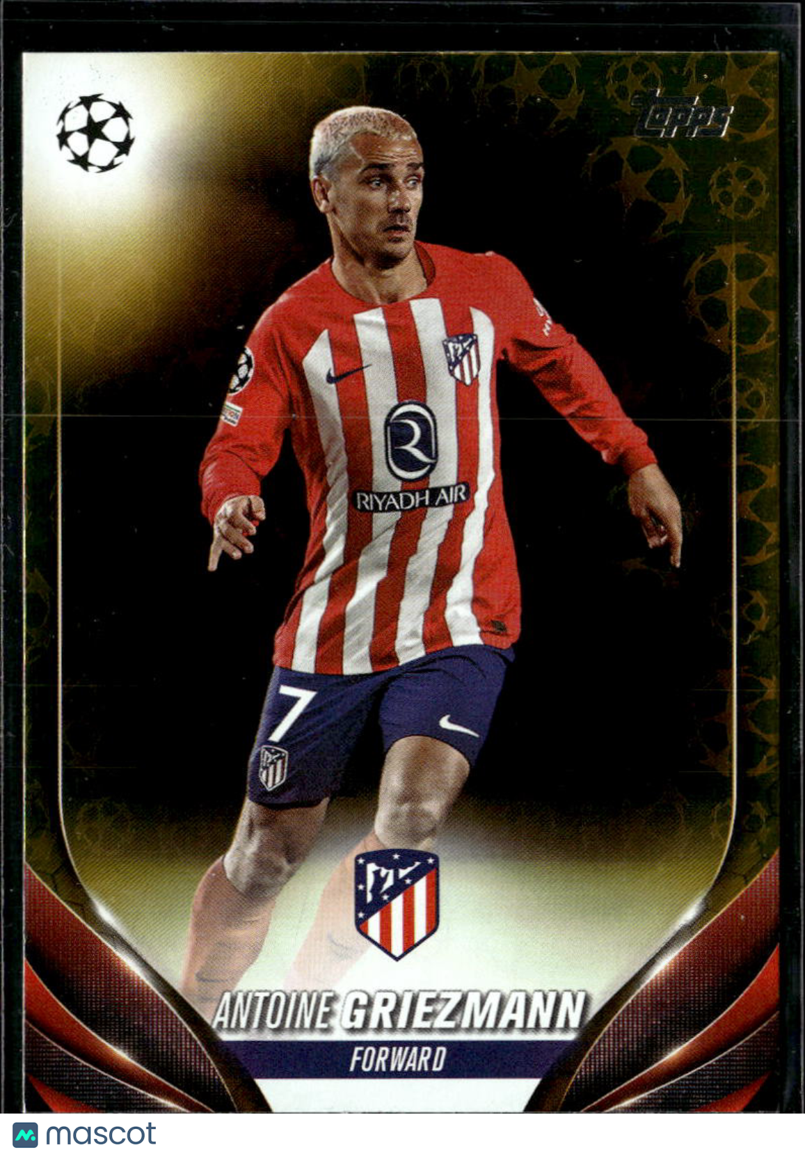 Antoine Griezmann 2024 Topps UEFA Champions Yellow Star Ball Atlético de Madrid