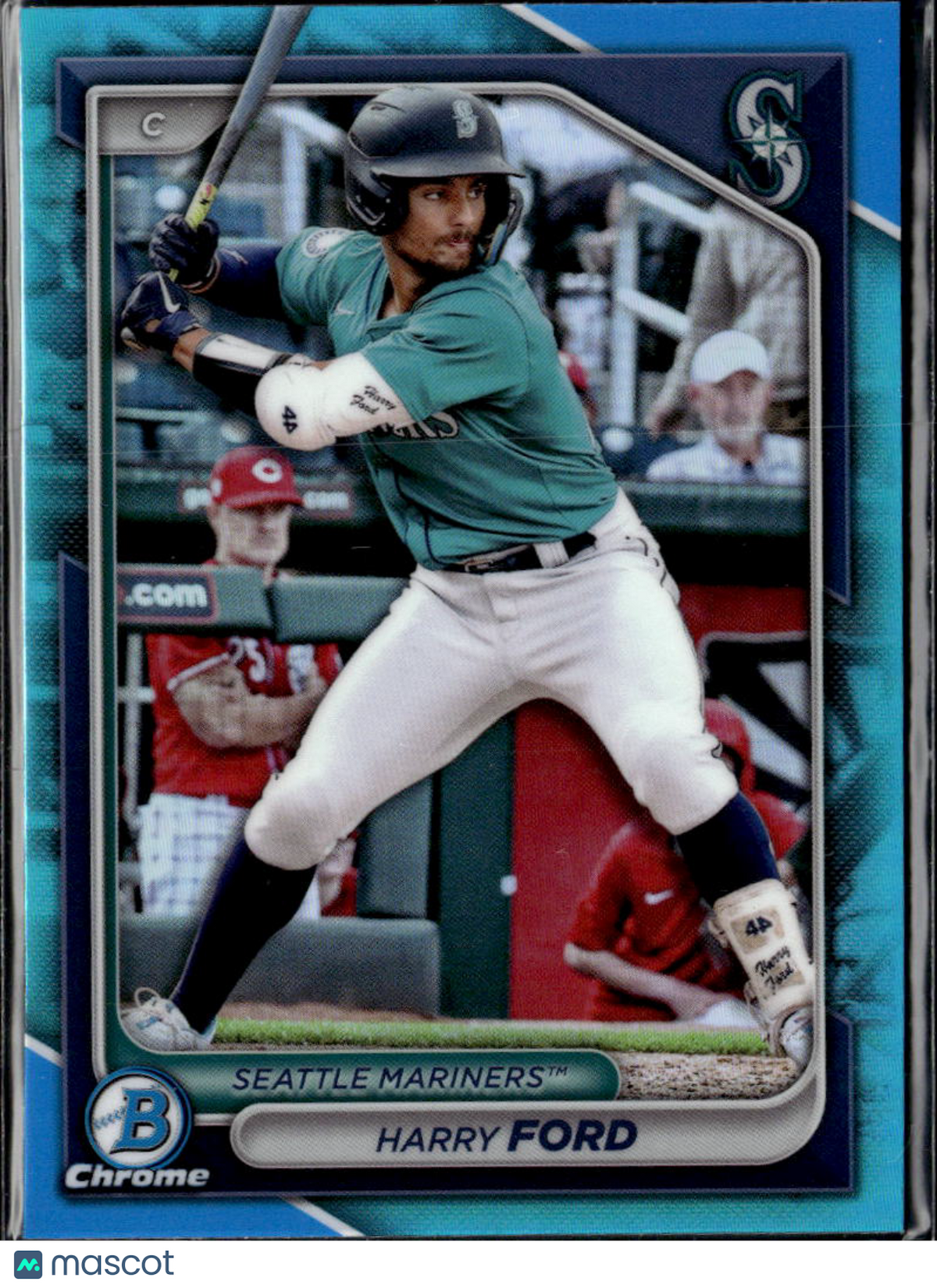 Harry Ford 2024 Bowman Draft Chrome Sky Blue Refractor Seattle Mariners