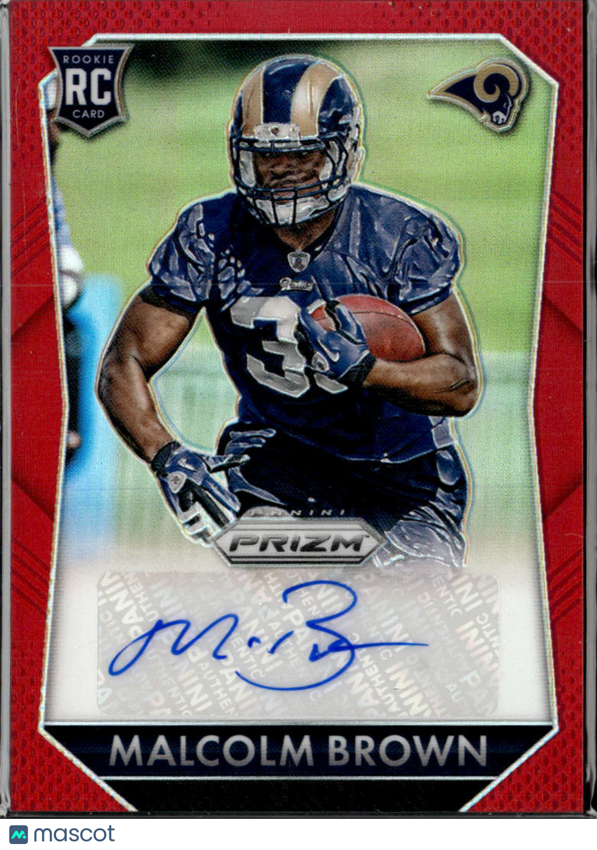 Malcolm Brown 2015 Prizm Auto Autograph RC Red /149 Longhorns St. Louis Rams