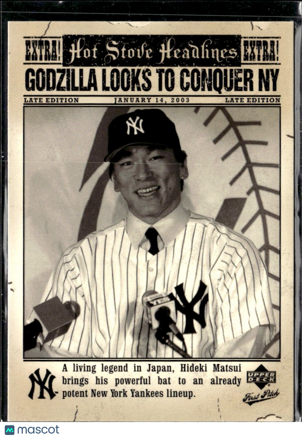 Hideki Matsui 2006 Upper Deck First Pitch Hot Stove Headlines New York Yankees