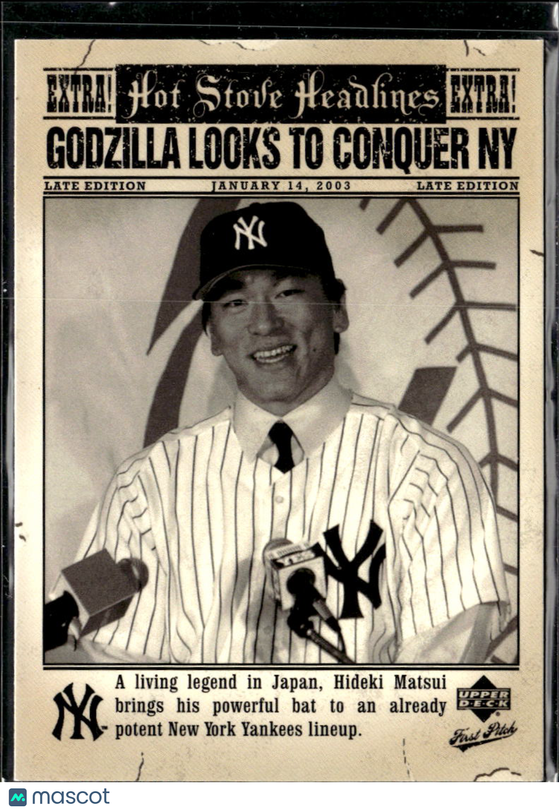 Hideki Matsui 2006 Upper Deck First Pitch Hot Stove Headlines New York Yankees