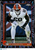 Cam Robinson 2025 Topps Chrome Neon Pulse Refractor Cleveland Browns