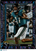 Tim Patrick 2025 Topps Chrome Neon Pulse Refractor Jacksonville Jaguars
