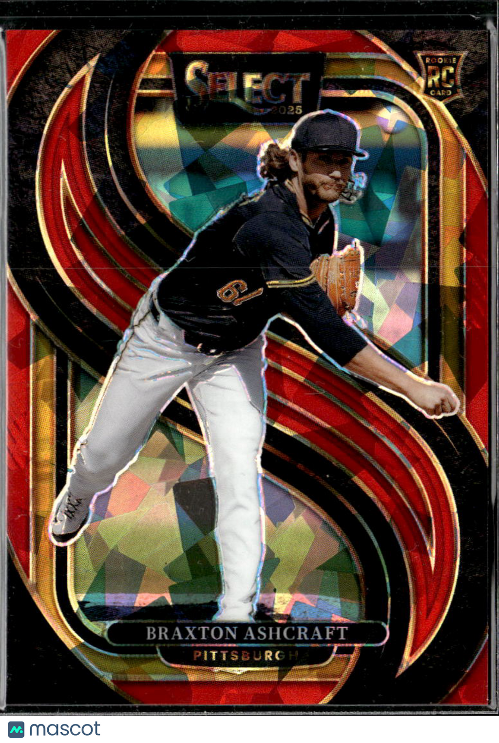 Braxton Ashcraft 2025 Select RC Red Ice Prizm /199 Pittsburgh Pirates