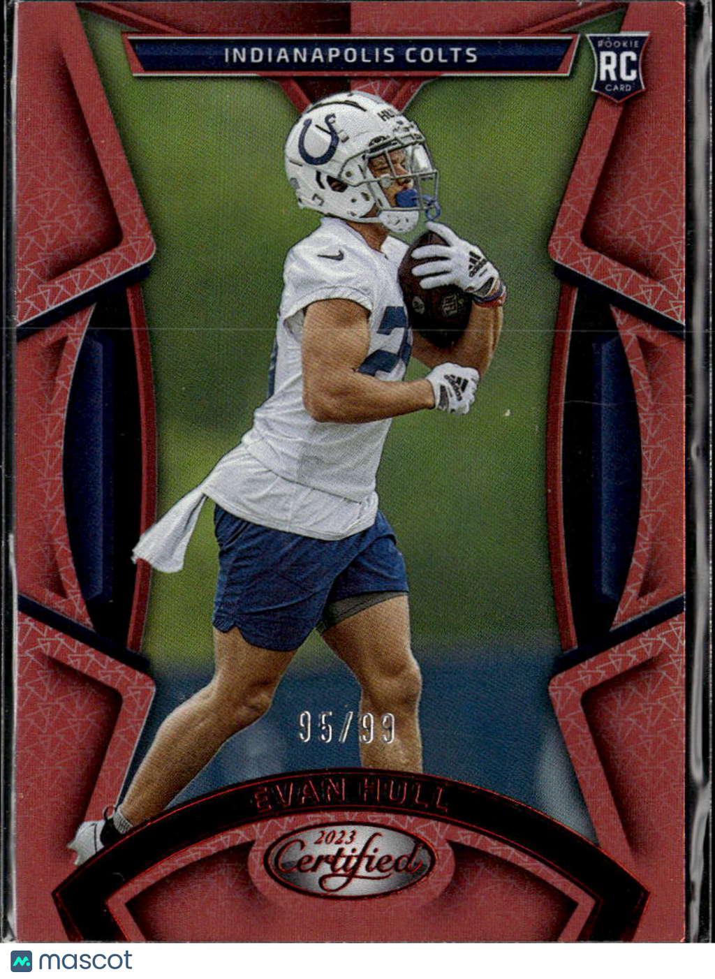 Evan Hull 2023 Certified Red Rookie RC 95/99 Indianapolis Colts