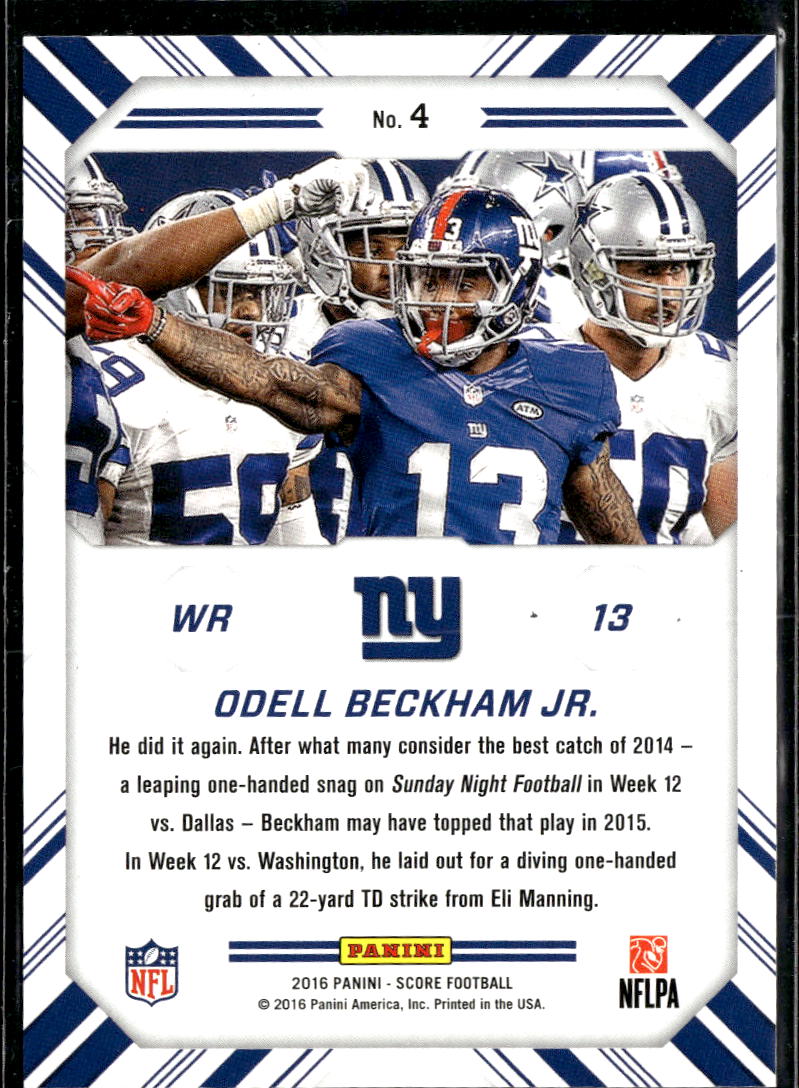 Odell Beckham Jr. 2016 Score Chain Reaction Gold 11/99 New York Giants