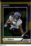 K.J. Osborn 2024 Donruss Gold Press Proof 12/50 Vikings Patriots