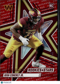 Josh Conerly Jr. 2025 Rookies & Stars RC Red 71/100 Washington Commanders