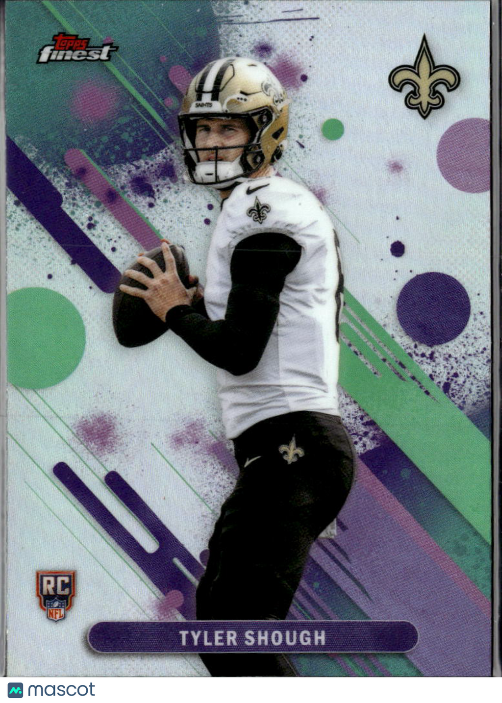 Tyler Shough 2025 Topps Finest Rookie RC Refractor New Orleans Saints