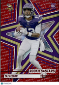Tai Felton 2025 Panini Rookies & Stars RC Red 9/100 Minnesota Vikings