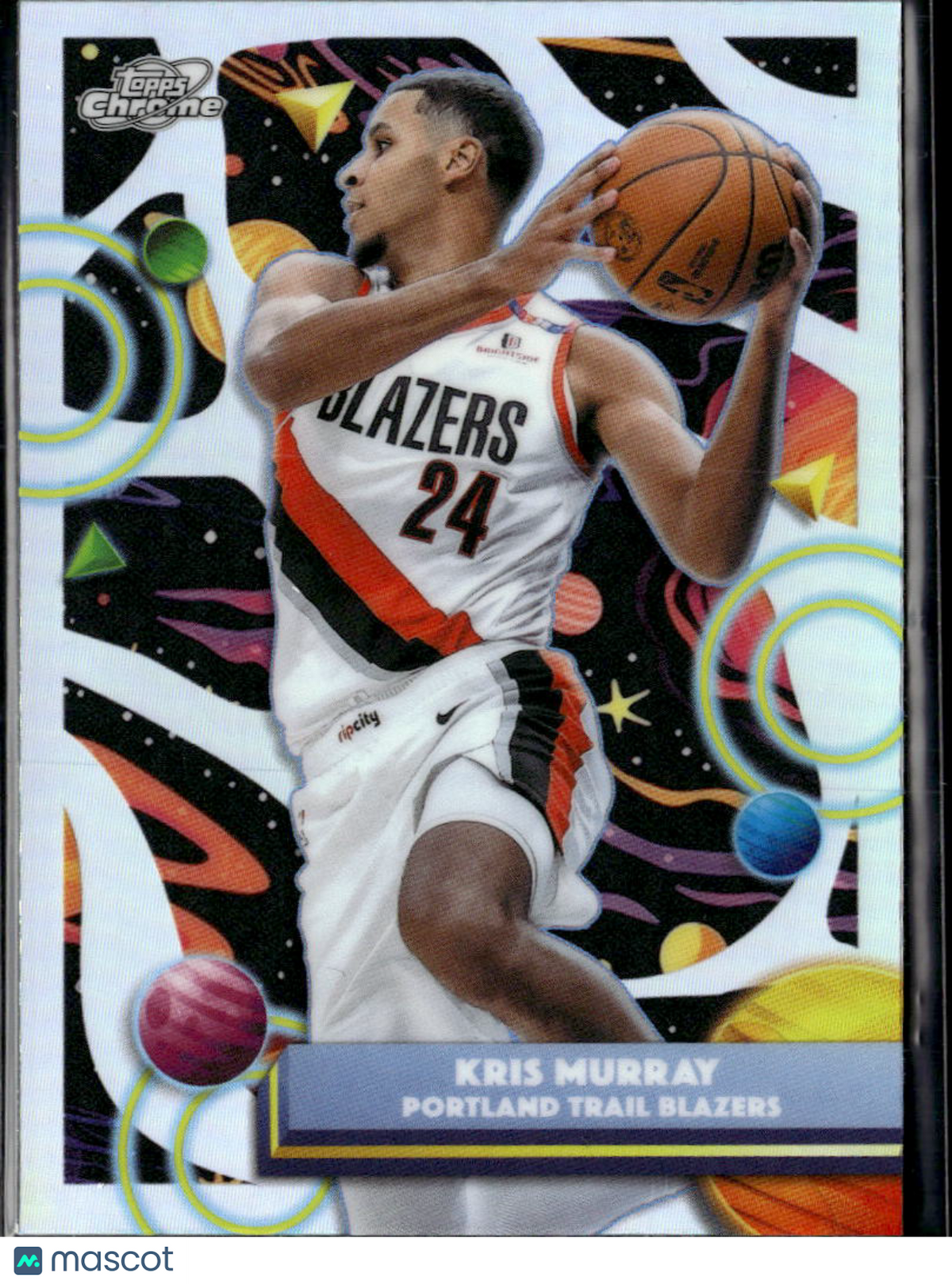Kris Murray 2026 Topps Chrome Cosmic Refractor Portland Trail Blazers