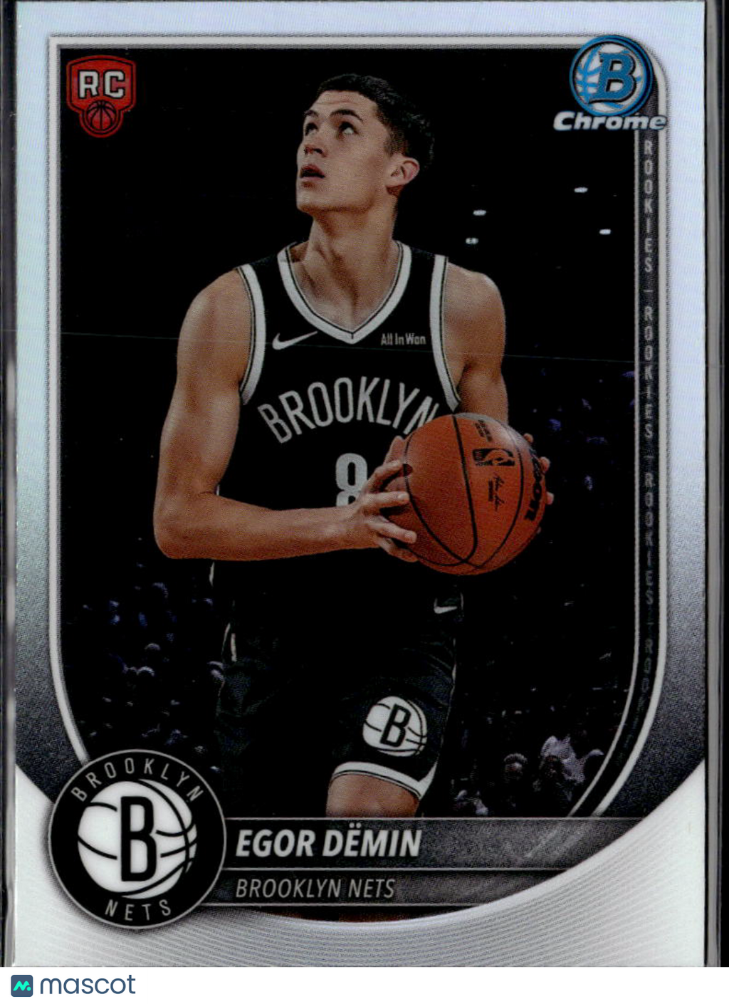 Egor Dëmin 2025 Bowman Chrome RED Rookie Refractor RC Brooklyn Nets