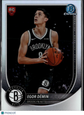 Egor Dëmin 2025 Bowman Chrome RED Rookie Refractor RC Brooklyn Nets