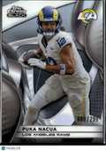 Puka Nacua 2025 Topps Chrome Black Refractor 80/299 Los Angeles Rams