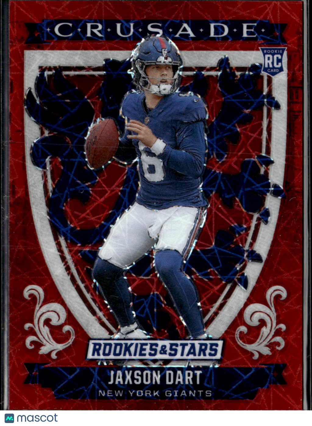 Jaxson Dart 2025 Rookies & Stars Crusade RC Red Prizm New York Giants