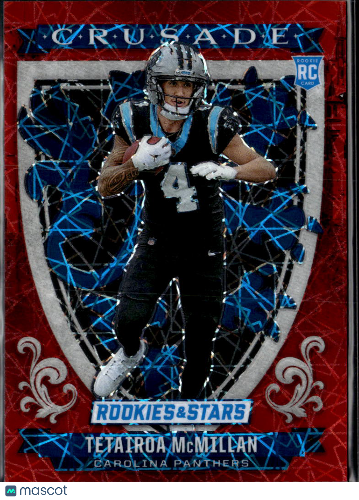 Tetairoa McMillan 2025 Rookies & Stars Crusade Red RC Carolina Panthers